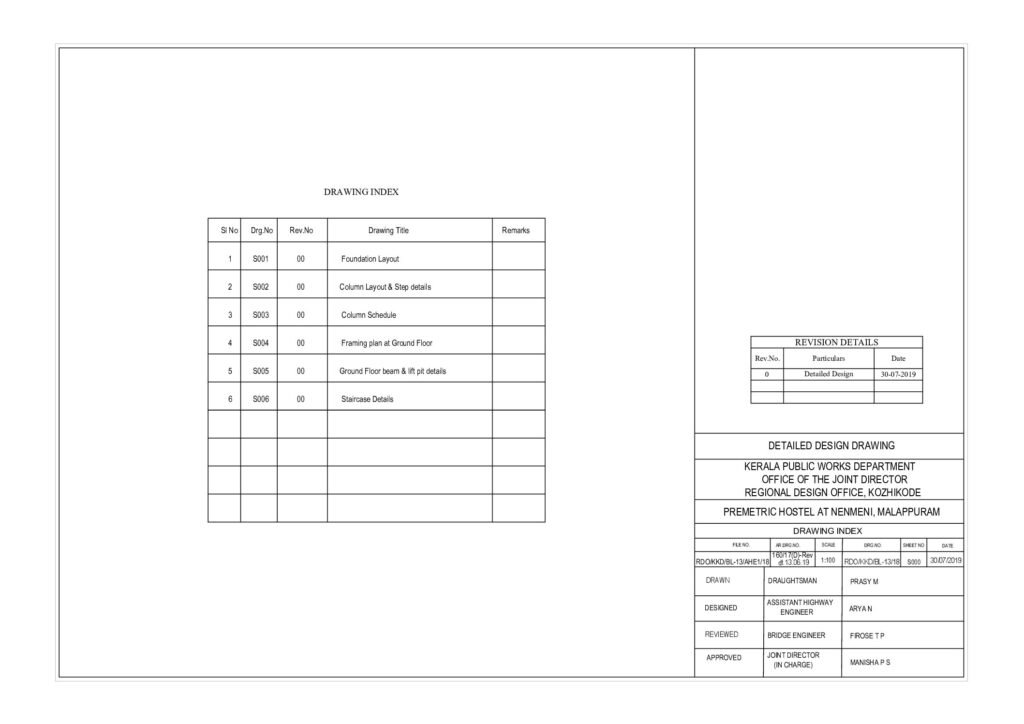 thumbnail of Structural Drawings – Nenmini Premetric Hostel